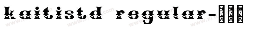 kaitistd regular字体转换